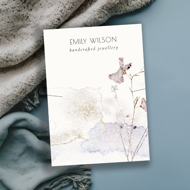 Glitzer Pressed Blume Necklace Band Display Visitenkarte (Von Creator hochgeladen)