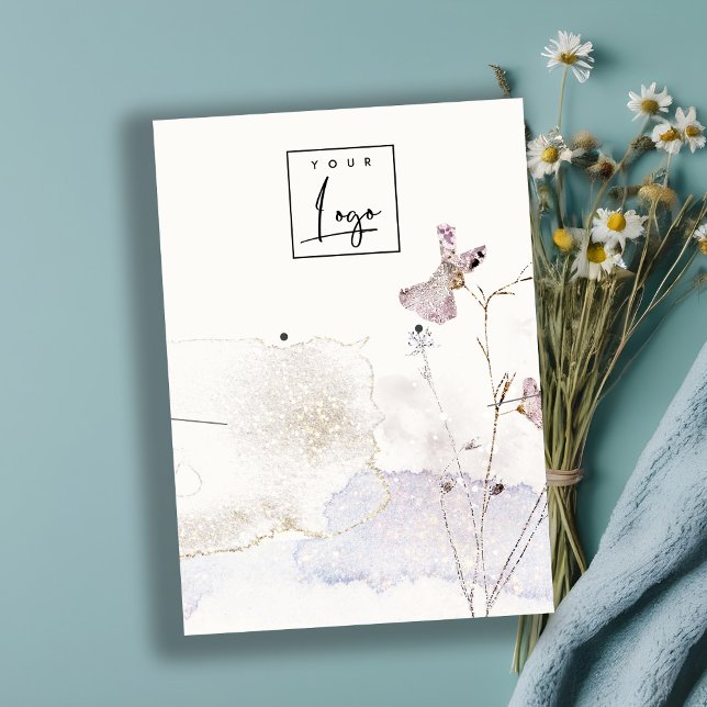 Glitzer Pressed Blume Necklace Earring Logo Visitenkarte (Von Creator hochgeladen)