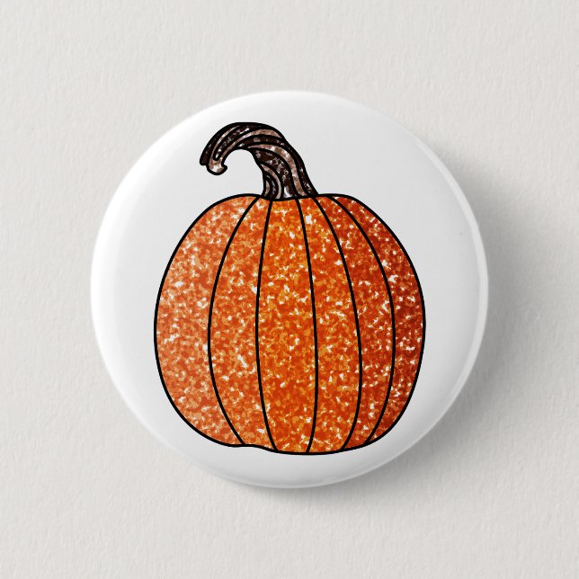 Glitzer Pumpkin Button (Vorderseite)