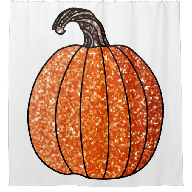 Glitzer Pumpkin Duschvorhang (Vorderseite)