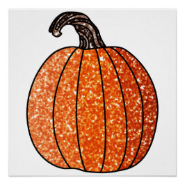 Glitzer Pumpkin Poster