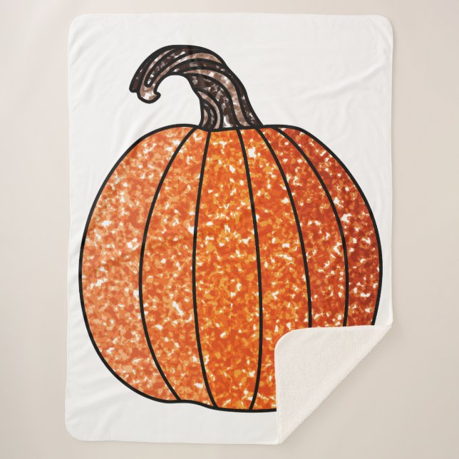 Glitzer Pumpkin Sherpadecke (Vorderseite)