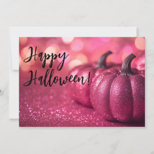 Glitzer Pumpkins Halloween-Grußkarte Einladung