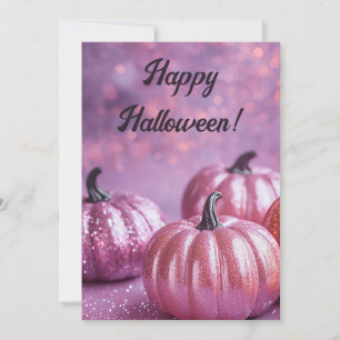 Glitzer Pumpkins Halloween-Grußkarte Einladung