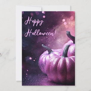 Glitzer Pumpkins Halloween-Grußkarte Einladung