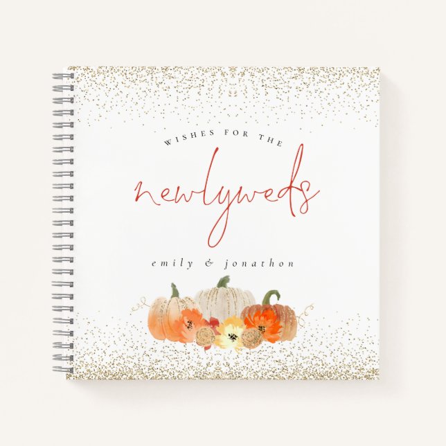 Glitzer Pumpkins wünscht sich ein neues Gästebuch Notizbuch (Vorderseite)