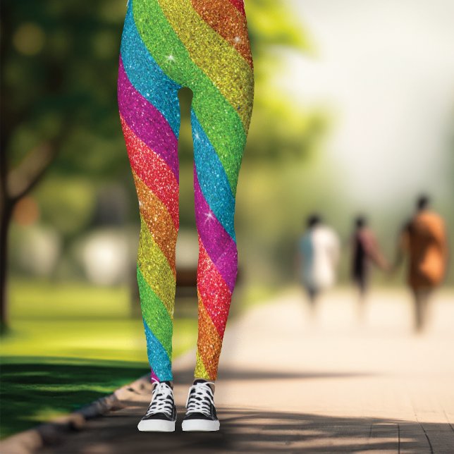 Glitzer Rainbow Flag Ehegewähr Gay Pride Leggings (Von Creator hochgeladen)