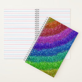 Glitzer Rainbow Notizbuch