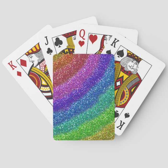 Glitzer Rainbow Spielkarten (Rückseite)