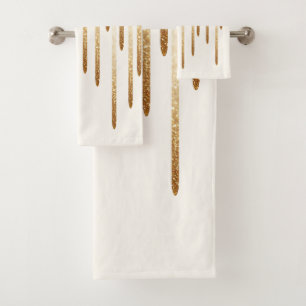 Glitzer Regenbad Handtuch Badhandtuch Set