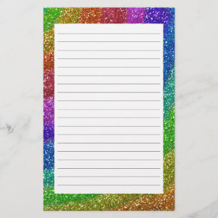 Glitzer-Regenbogen Briefpapier