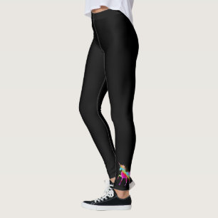 Glitzer-RegenbogenUnicorn der erwachsenen Frau Leggings