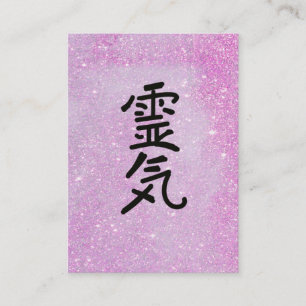 ** Glitzer Reiki Master Practitioner-Symbol Visitenkarte