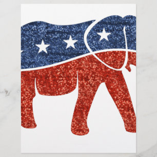 Glitzer-republikanischer Elefant