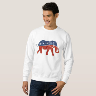 Glitzer republikanischer Elefant Sweatshirt