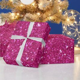 Glitzer Rosa  Geschenkpapier