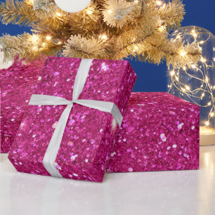 Glitzer Rosa  Geschenkpapier