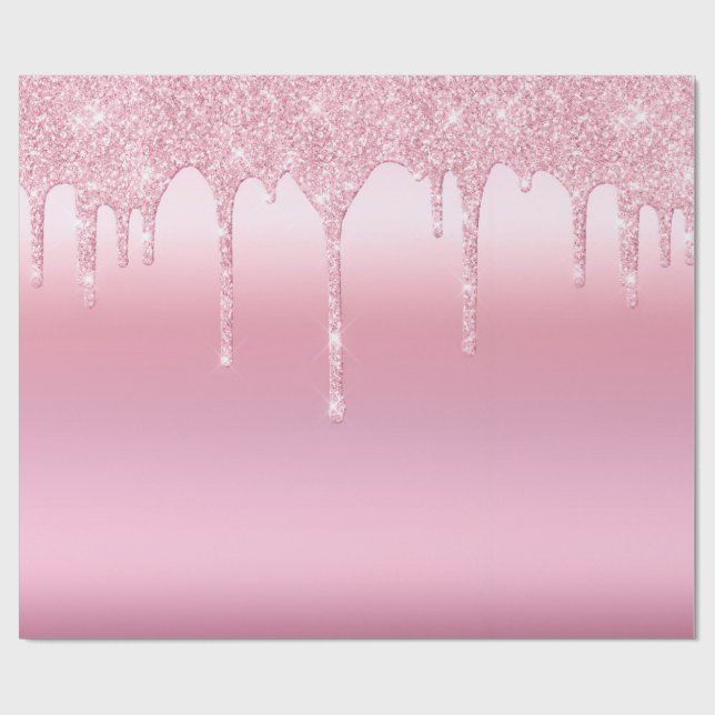 Glitzer rosa geschenkpapier (Flach)