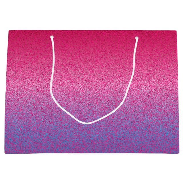 Glitzer-Rosa-Lila-GIFT-BAG L Große Geschenktüte (Vorderseite)