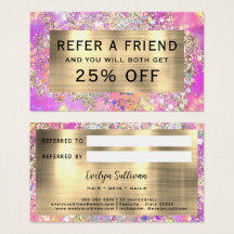 Glitzer Rosa Opal-Referenzkarte