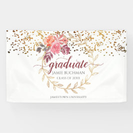 Glitzer Rosa Rosa Marsala Abschluss Banner