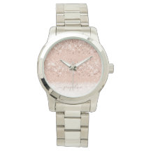 Glitzer Rosa Rosa Monogramm