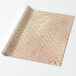 Glitzer Rosa Rose Gold Kristalle Blush Glam Geschenkpapier