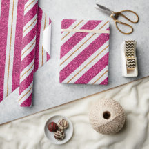 Glitzer-Rosa- und Goldliniendesigns, Verpackungspa