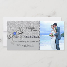 Glitzer, Rose, Diamanten & Bow Vielen Dank für Ihr Dankeskarte