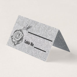 Glitzer, Rose, Diamanten & Bow Wedding Platzkarte