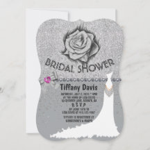 Glitzer-, Rose-, Diamanten- und Bow-Brautparty-Kar