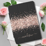 Glitzer Rose Gold - Girl Sparkle Black Monogram iPad Mini Hülle<br><div class="desc">iPad-Fall für Glitzer: Personalisieren Sie Ihre Daten mit Ihrem Namen,  Monogramm,  Initial oder Text. Sie können die Textfarbe und den Stil des Schriftartes ändern,  indem Sie die weitere Option "Anpassen" verwenden.</div>