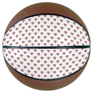 Glitzer Rose Gold Herzstück Weiße Hintergrundgesch Basketball