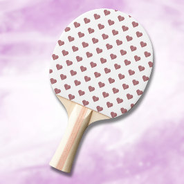 Glitzer Rose Gold Herzstück Weiße Hintergrundgesch Tischtennis Schläger