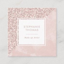 Glitzer Rose Rosa Aquarellplatz Visitenkarte