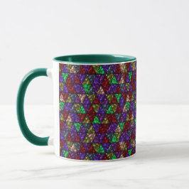 Glitzer. Rot, grün, lila. Tasse