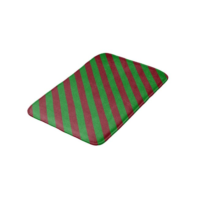 Glitzer Rot und Grün Badematte (Schrägansicht)