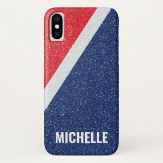 Glitzer ROTE SCHALTFLÄCHE| Girly Lady Boss Case-Mate iPhone Hülle