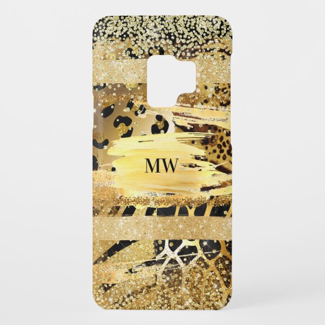Glitzer-Safari-Druckmuster aus Leopard Case-Mate Samsung Galaxy Hülle (Rückseite)
