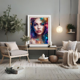 Glitzer Sally Abstrakt Art Poster