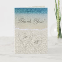 Glitzer Sandy Beach Wedding Vielen Dank