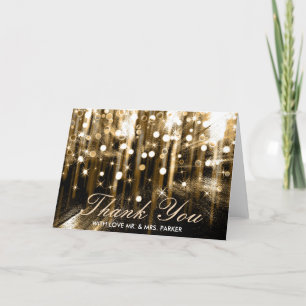 Glitzer-Schein-Lichterconfetti-Hochzeit danken Dankeskarte