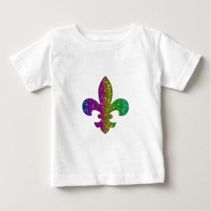 Glitzer-Schein-Lilien-multi Farbe addieren Namen Baby T-shirt