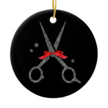 Glitzer-Schere - Friseur Stylist Weihnachten