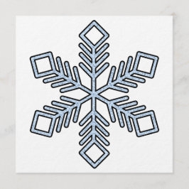 Glitzer-Schneeflocke - Babyblaue Äste Einladung