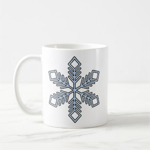 Glitzer-Schneeflocke - Babyblaue Äste Kaffeetasse