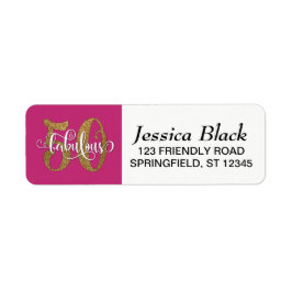 Glitzer, Script 50 & Fabulous auf Hot Pink Geburts