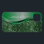 Glitzer sehen Emerald Green Personalisiert Name au Case-Mate iPhone Hülle<br><div class="desc">Das Design ist ein Foto und die Hüllen sind nicht mit echtem Glitzer, Sequinen, Metallen oder Holz gemacht. Dieses Design ist auch auf anderen Telefonmodellen erhältlich. Wählen Sie Gerätetyp aus, um andere iPhone-, Samsung Galaxy- oder Google-Hüllen zu sehen. Einige Stile können geändert werden, indem Sie Style auswählen, wenn dies eine...</div>
