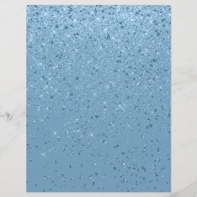 Glitzer Shimmer Paper Aqua Scrapbook Paper (Vorderseite)