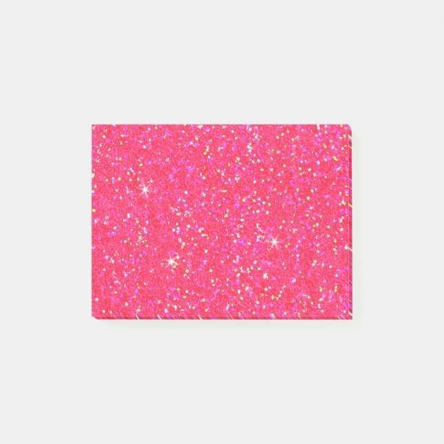 Glitzer Shiny Sparkley Post-it Klebezettel (Vorderseite)